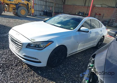 2015 Hyundai Genesis 5.0 из США, поврежденный, VIN KMHGN4JF1FU091836